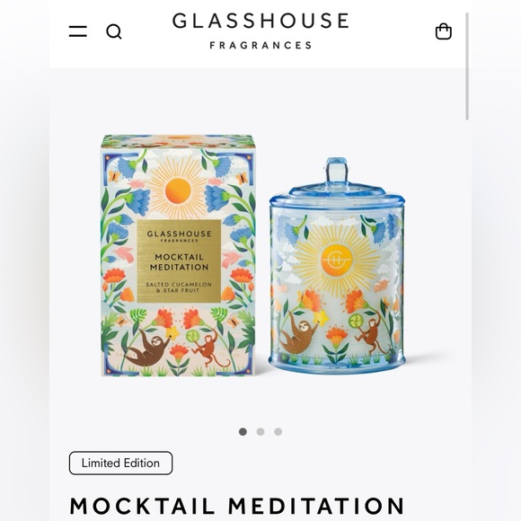 Glasshouse Fragrances Other - New Glasshouse Fragrances Mocktail Meditation Candle - Free full size gift 🎁